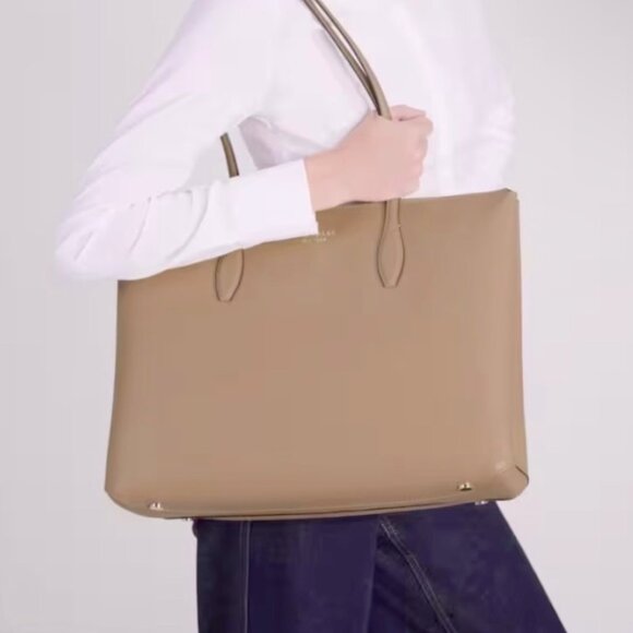 Kate Spade Beige Saffiano Leather Tote - Picture 2 of 11